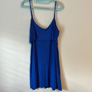 Blue backless summer dress